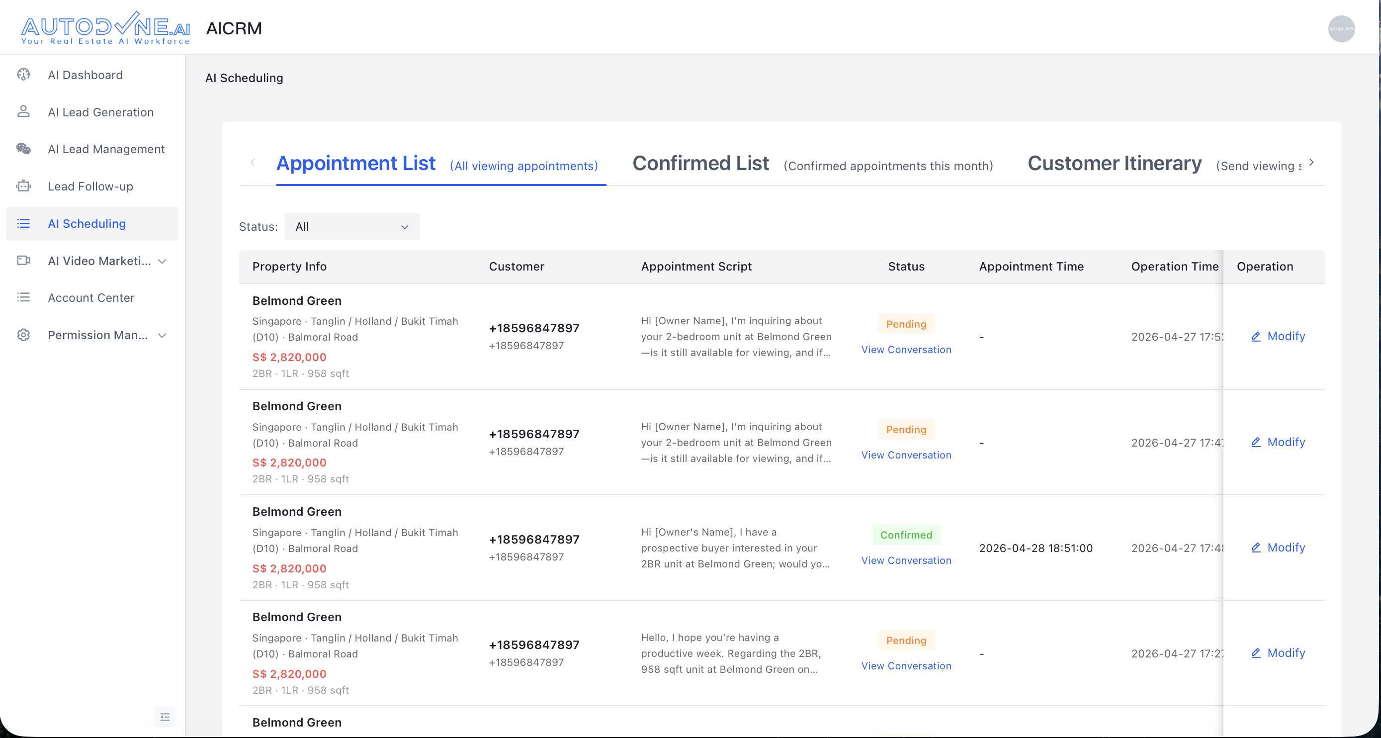 AI Scheduling